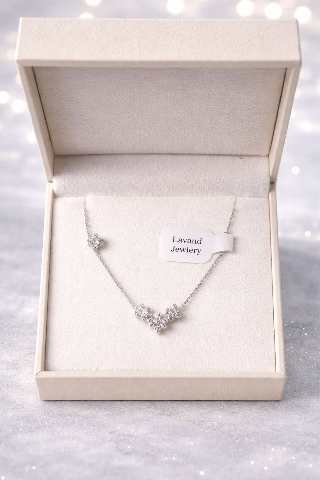 Lavand Flower Diamond Necklace