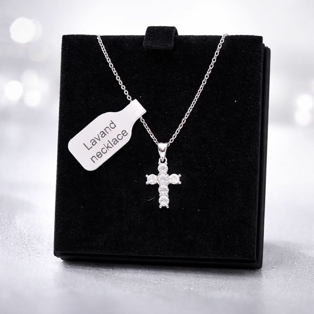 Lavand Cross Diamond Necklace