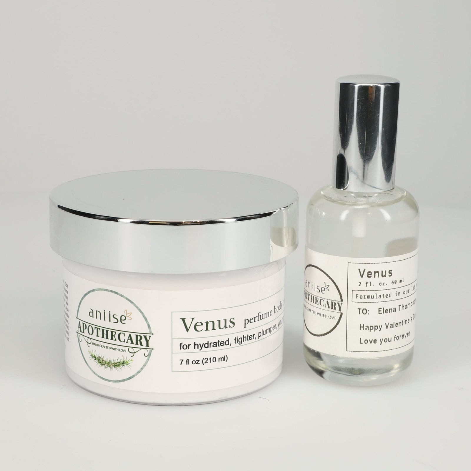 Aniise Apothecary Fragrance Oil and Perfume Body Cream Set Venus — long-lasting cruelty-free fragrance duo made in USA